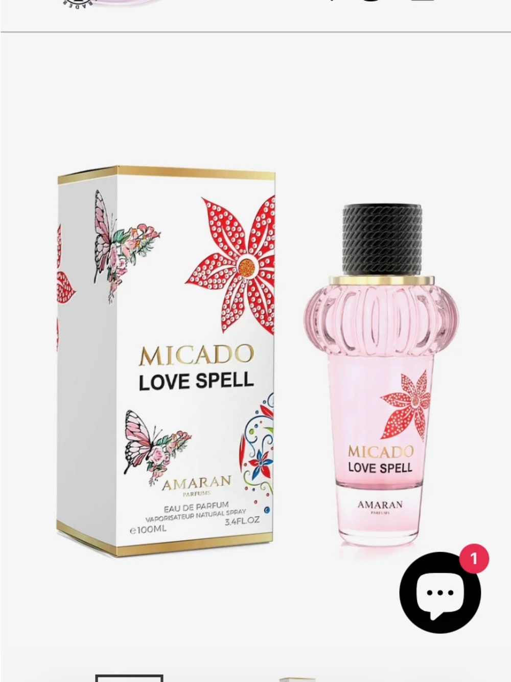 MICADO Love Spell Pink EDP fragrance.